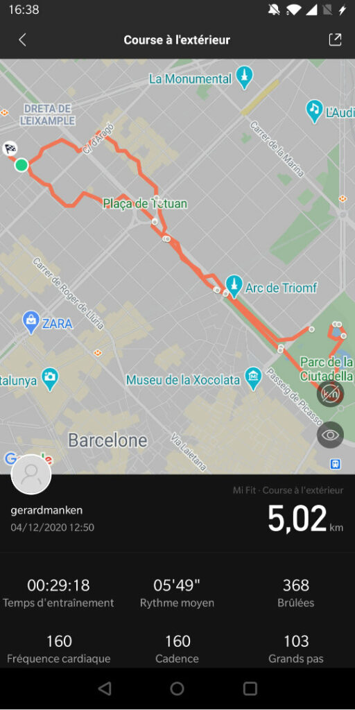 running xiaomi mi band 5