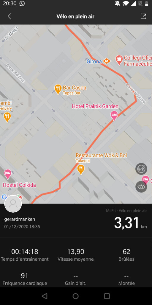 suivi vélo mi smart band 5