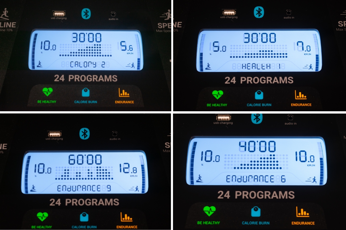 Écran LCD programmes d'entraînement domyos t540