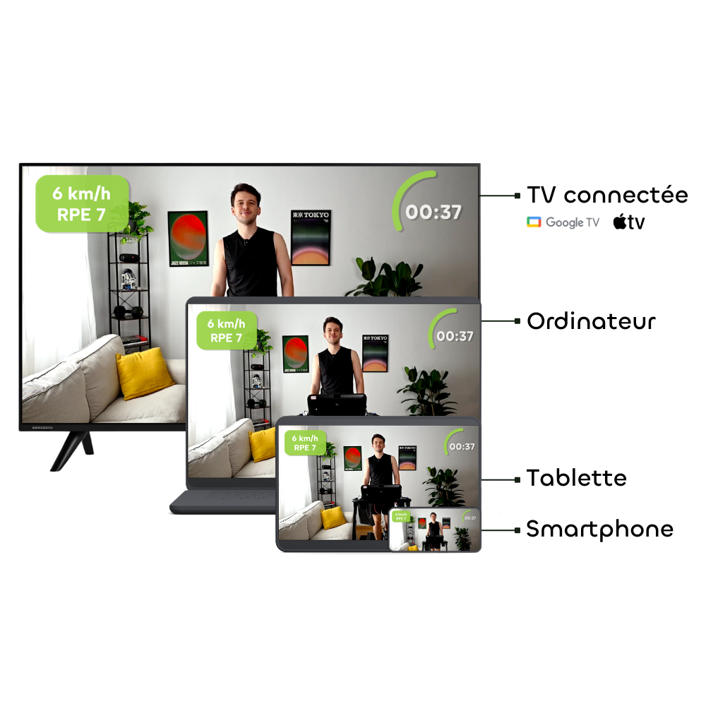 differents dispositifs cours debutant tapis de course